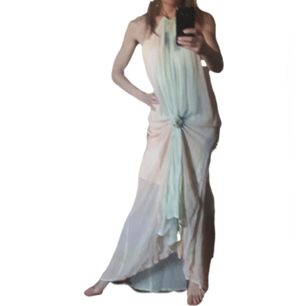 Young Fabulous & Broke Cream and Purple Maxi Dress